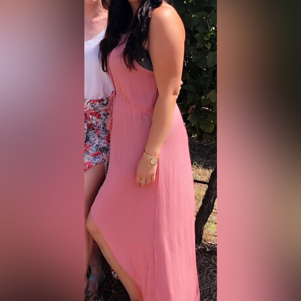 Cotton On pink high low dress